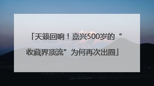 天籁回响！嘉兴500岁的“收藏界顶流”为何再次出圈